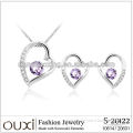 2013 cheap heart shaped jewelry sets with Austrian crystal S-20122